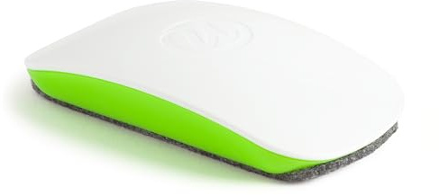 U Brands Cancellino magnetico per lavagna bianca, cancellabile a secco, 11,5 x 5,8 x 2,5 cm, design leggero bianco e verde, superficie in feltro di alta qualità per casa, ufficio, scuola, lavagne