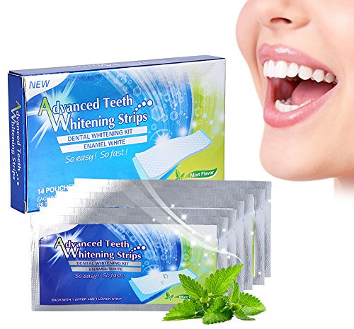 28 Pezzi sbiancamento dei denti strisce dentale bianche professionale Kit per la cura dentale dei denti professionale Teeth Whitening Strips