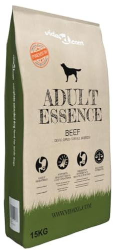vidaXL Trockenfutter für Hunde Adult Essence Beef 15 kg