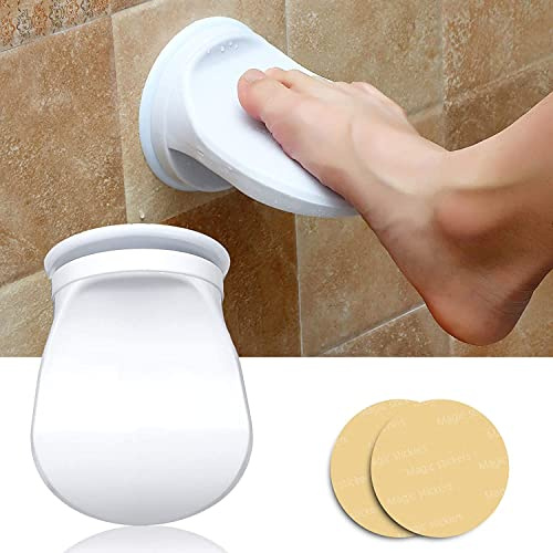 GOTOTOP Fotstöd dusch, badrum, fotstöd av plast, duschpall med sugkopp, benstöd för hem och hotell