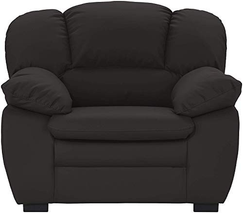 Mivano Sessel Casino, Ledersessel passend zum 2er und 3er Sofa Casino , 109 x 88 x 92, Kunstleder Grau