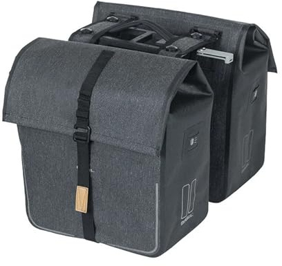 Basil Urban Dry Doppeltasche MIK - 50L - Reflektierend IPX3 - Schwarz