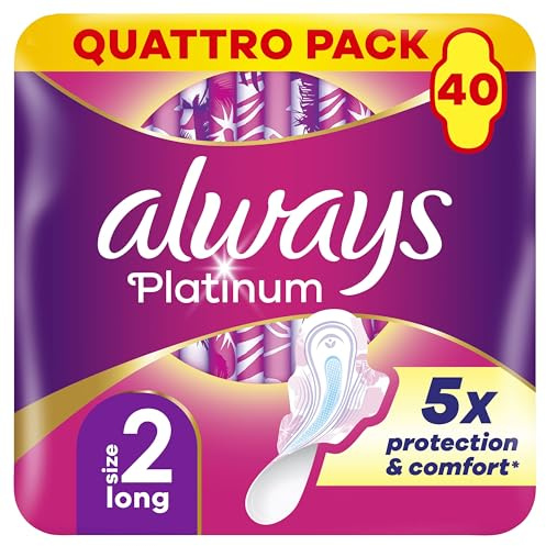 Always - Platinum Damenbinde Long+ mit Flügeln - 40 Stücke