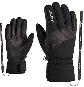 Ziener Damen Keala Ski-Handschuhe/Wintersport | Gore-Tex, extra warm, PFC frei, Black, 6