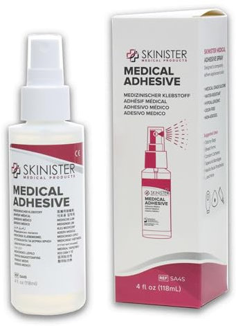 Skinister Adesivo Medicale Spray | Colla per Pelle Spray | Spray Adesivo Medico per Sacche Stomia, Cateteri o Protesi | 118 ml