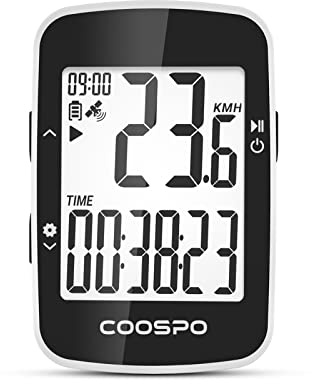 COOSPO Bike Computer Wireless,Cycling GPS Units Computer with IPX7,Bicycle Speedometer Odometer with 2.3 Inch Auto-Backlight,Bike GPS Tracker with Max Speed Alarm…