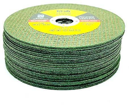 107 mm 25 Pack Disco da taglio in metallo Smerigliatrice angolare Mola in acciaio inossidabile Disco da taglio Lama Ruota in resina Doppia maglia Ultra-sottile Pezzo di lucidatura, verde