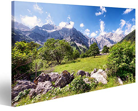 Prime Bild auf Leinwand Karwendel Berge in österreich Alpen Wandbild Leinwandbild Poster