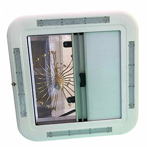 RV Roof Vent with LED Light, RV Window Lighting Exhaust Vent, RV Camper Awning,Trailer Roof Vent Cover,Motorhome LED Skylight Roof Window Hatch 800x500MM Caravan,Trailer, Modified Car,Special Vehicle