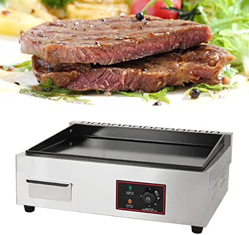 Plancha Eléctrica Grande Para Cocinar En Caliente, Plancha Eléctrica Para Encimera Comercial, Placa Plana Con Control De Temperatura Ajustable De 122 °F-572 °F Para Freír Huevos, Pasteles, Carnes, Ha
