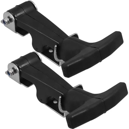 VILLFUL 2 Stück Flexible T-griff Riegel Aus Edelstahl 304 Verstellbarer Werkzeugkastenverschluss Mit Gummiriegel Schwarzer Kastenriegel Für Mechanische Geräte