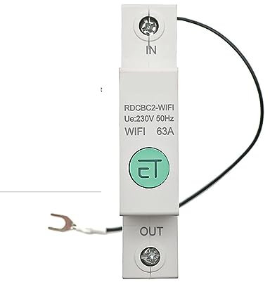 Disjoncteur, Compteur d'énergie intelligent sur Rail Din 1P, consommation d'énergie, KWh, disjoncteur, interrupteur, relais, voltmètre for maison intelligente(20A)