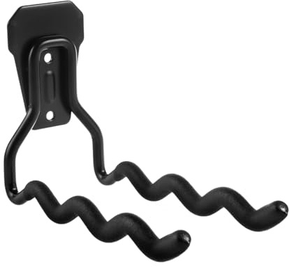 Maclean Soporte de Pared Universal para Bicicletas, Escaleras, Mangueras de Jardín, Herramientas | Ganchos de Acero para Sótano Taller Garaje | Capacidad de Carga 30 kg | Superficie de Goma (1)