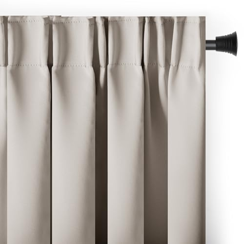 RESTILO Blackout - Tenda oscurante per finestre, 140 x 270 cm, beige chiaro, 1 pezzo