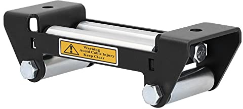 ATV Winch Roller Fairlead, 165mm Metal Universal Maintenance Replacement for, Reduce Friction, Sturdy, Straight Line, Best Performance, Fits for Most Winch Brackets, Suitable