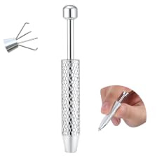 Sllaiss piercing-kon-kulgreppare för byte av smycken – 14G 16G 18G 20G örhängen i rostfritt stål applikator med platt baksida, gängfri introduktion stiftpiercingset för öron, näsa och läpp, Rostfritt