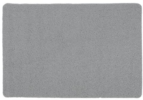 GARVALON Badezimmerteppich rutschfest 60x90cm PVC Bodenkissen Grau Weich und Saugfähig für Bad Schlafzimmer und Flur