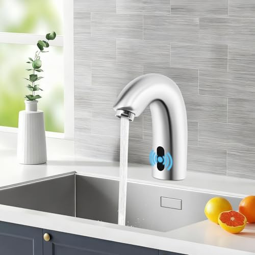 Grifo con sensor, grifo de infrarrojos para lavabo, grifo automático con sensor infrarrojo frío y cálido, grifo sin contacto para restaurantes, centros comerciales, hoteles