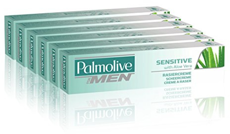 Palmolive sensibles mousse Crème à raser à l'aloe vera, 100 ml – Lot de 6