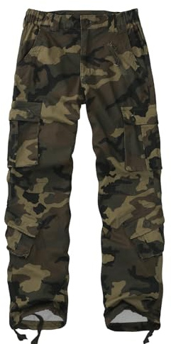 XNMAYA Women's Cargo Pants Quick Dry Casual Military Army Camo Combat Work Casual Pants with Pockets Camo M US 8-Tag 29