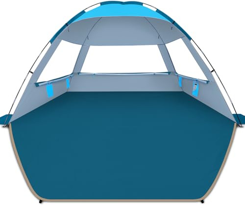 COMMOUDS Tenda da Mare Per 8-10 Persone, Portatile UPF 50+, Leggera, Facile da Montare e Trasportare, Parasole da Campeggio Per Spiaggia, Pesca, Esterno