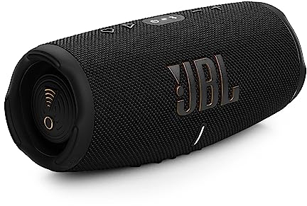 JBL Charge 5 Wifi – Kabelloser Lautsprecher mit Bluetooth und Wifi – Wasser - und staubdicht – Integrierte Powerbank – Bis zu 20 Stunden Akkulaufzeit – Schwarz