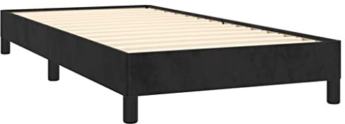 Tino Tech Polsterbett Betten Schlafzimmer Bett Bed Frame Einzelbett Bett Gestell Bettgestell Schwarz 80x200 cm Samt