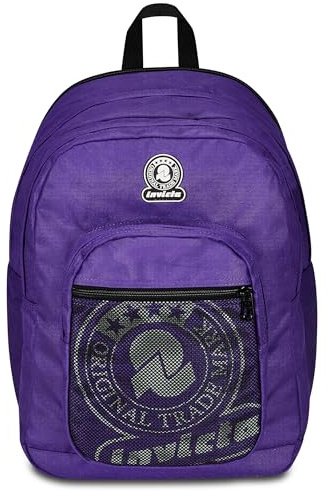 Invicta Zaino Scuola Dial Full Space Solid, Viola, Doppio Scomparto Con Fascia Estensibile, Tasca Porta PC e Borraccia, Organizer, Zaino Viaggio