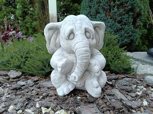 Majestätische Gartenfigur Elefant, 28 x 23 x 23 cm