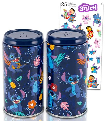 Lilo and Stitch Kitchen Decor - Stitch Kitchen Accessories Bundle Includes Stitch Salt and Pepper Shakers Plus Stickers | Stitch Kitchen Accessories Set
