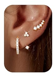 Chriscoco Boucles d'Oreilles Femme Acier Inoxydable Creoles Or Argent Femme