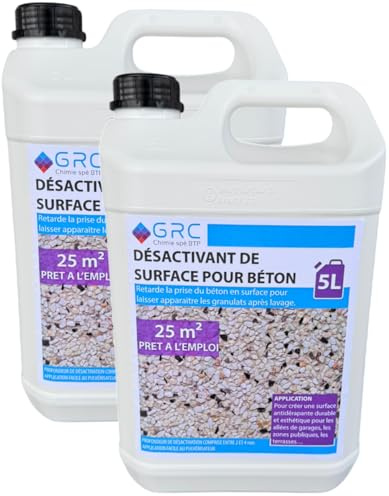 Desactivador de superficie para hormigón lavado de 2 a 4 mm, 10 l