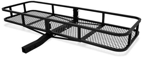 NYSQOFMB Barras Portaequipajes Portaequipajes Trasero para Coche con Enganche De Remolque Y Cesta De Acero Universal De para 500 Libras Barras Techo