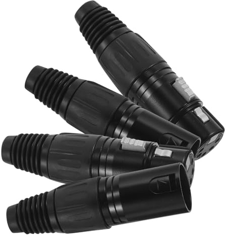 BESPORTBLE 4pièces Adaptateur De Câble Micro XLR Broches Connecteur Instrument Convertisseur Audio pour Connexion De Lignes Et Équipements Professionnels