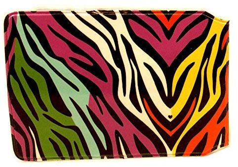 Colorido Zebra Slim Line Bus Pass Cartera de Crédito Viaje Billete Tarjetero para tarjetas de identificación de negocios, multicolor, 1x Wallet