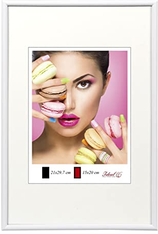 IDEAL TREND Photo Style Kunststoff Bilderrahmen Fotorahmen Wanddeko Collage Foto Poster: Farbe: Weiß | Format: 40x50