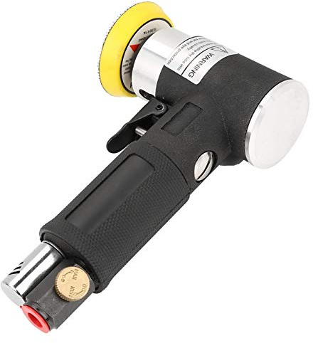 Elprico Mini Air Angle Sander, AT-1502 Angle Grinder+2in 3in Sanding Pad, Dual Action Sander Air Polisher,Mini Orbital Air Sander DA Air Sander for Metal, Wood