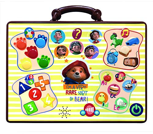 Paddington Bear,Paddington PB22 Bear Interactive Suitcase Tablet Toy-Helps Child Development, Learning, Recognition, Problem Solving, Motor Skills-Features 5 Fun Games, 3+ Years, Brown