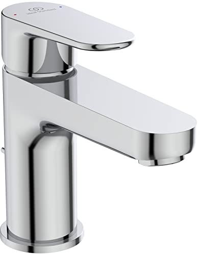 Ideal Standard – Cerafine O Waschtischarmatur, inklusive Metall-Ablaufgarnitur, mit FirmaFlow Kartusche, wassersparend, Schnellmontagesystem Easy Fix, Chrom