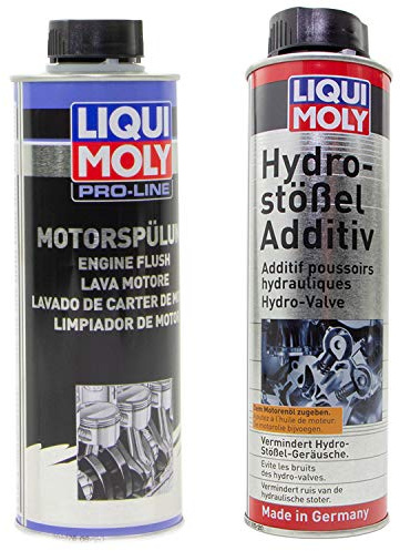Motor Spülung Reiniger 2427 + Hydro Stößel Additiv 1009 LIQUI MOLY