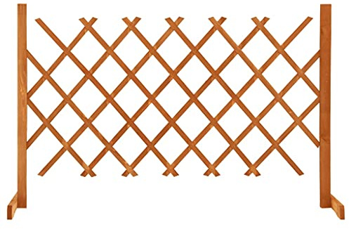 vidaXL Garten-Rankzaun Orange 120x90 cm Massivholz Tanne