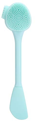 Raguso Brosse de Nettoyage du Visage Manuelle en Silicone pour Le Visage Brosse de Nettoyage du Visage en Silicone Bricolage bâton de mélange Brosse de Nettoyage de Maquillage(Vert)