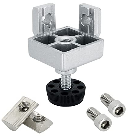 SCHMIDT systemprofile 10x Fußverbinder Nut 8 40x40mm Standfuß M8 Fuß höhenverstellbar Stellfuß Nivellierfuß Aluprofil-Zubehör