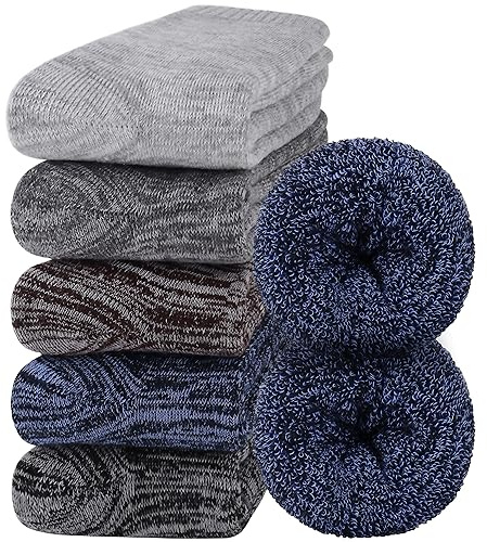 Belloxis Thermosocken Herren Wintersocken 43-46 Sockenwolle Warme Wollsocken Kuschelsocken Dicke Socken