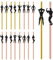 Fowecelt Hen Do Straws Party - 18pcs Hen Party Naughty Straws, Hen Party Accessories, Rose Gold Paper Straws Dancing Men Male Stripper Straws Bachelorette Cocktail Straws for Night Out Party