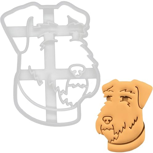 BAKERLOGY Airedale Portrait Cookie Cutter - Detailed Biscuit Cutter Design for Baking and Crafts, Ideal on Fondant, Dough, Clay