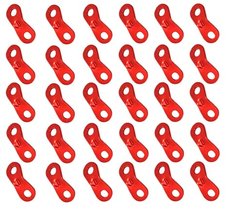 30 PCS Aluminum Alloy Tent Rope Tensioner Dual Holes