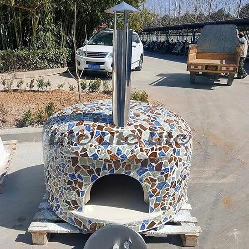 Generic Gebrannter Pizzaofen mit Tür aus Ziegelholz, 950 mm