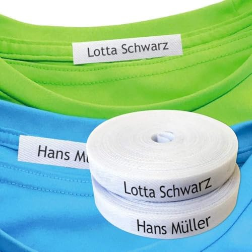 500 Namensaufkleber Kleidung, Personalisierbare Bügeletiketten, Kleidung Namensetiketten Thermo-Klebstoff. Etiketten für Eisen. Namensetiketten kinder, Etiketten Schule. (80% Baumwolle, 20% Polyester)