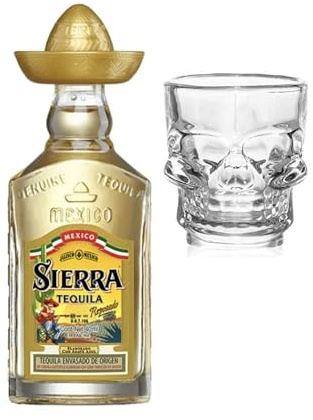 Sierra Tequila Reposado 50ml with Shot Glass | Miniature Alcohol | All Occasion Gift